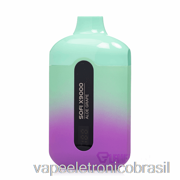 Vape Vaporesso Sofi X9000 0% Zero Nicotina Inteligente Descartável Aloe Uva